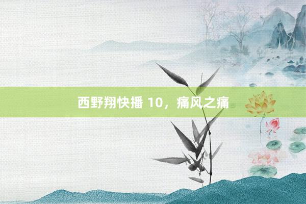 西野翔快播 10，痛风之痛