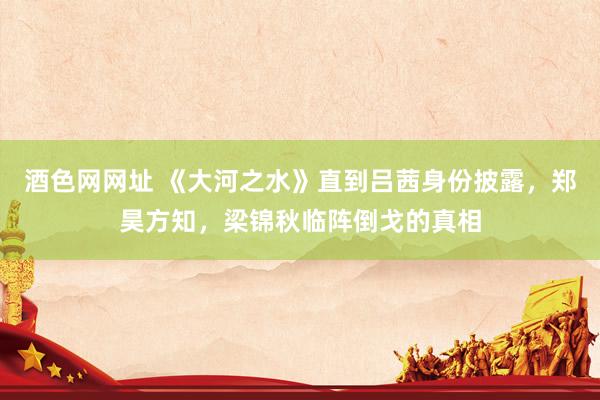 酒色网网址 《大河之水》直到吕茜身份披露，郑昊方知，梁锦秋临阵倒戈的真相
